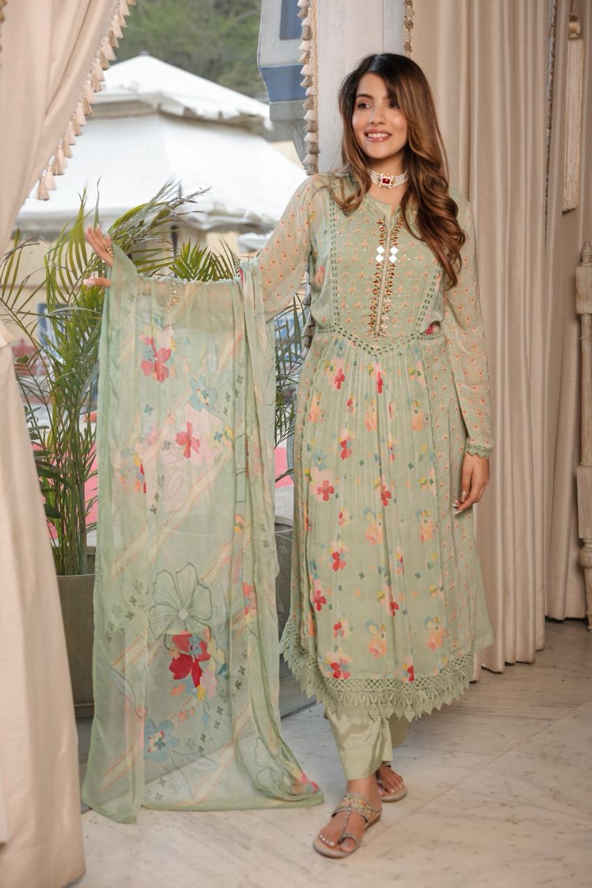 Pure chiffon suit set(SC: 1035)