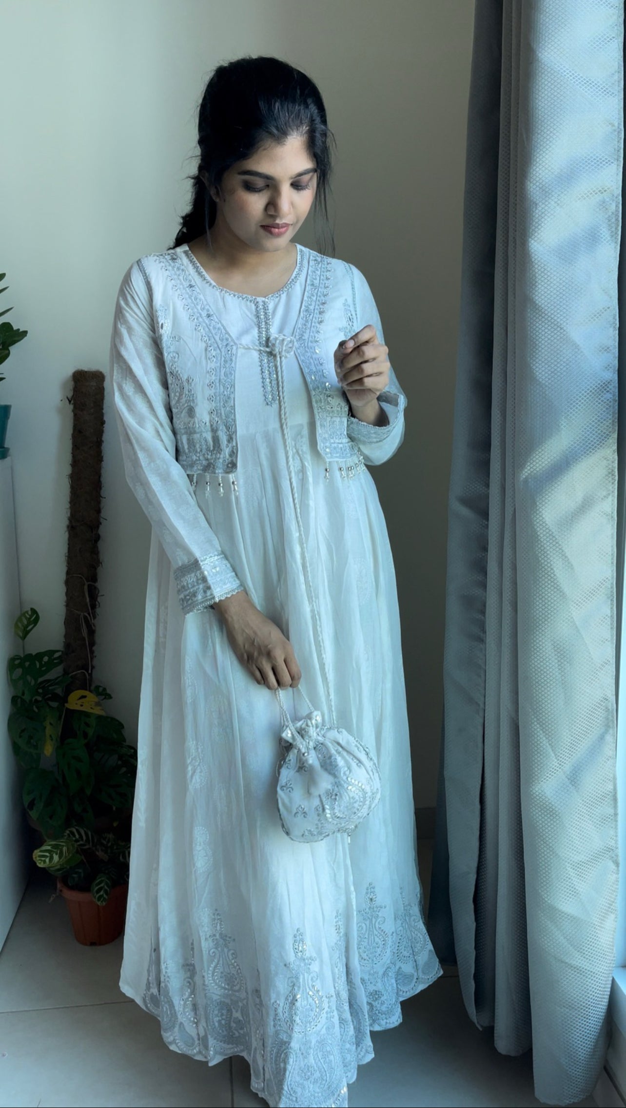 Mul cotton floor length dress (SC: 1027)