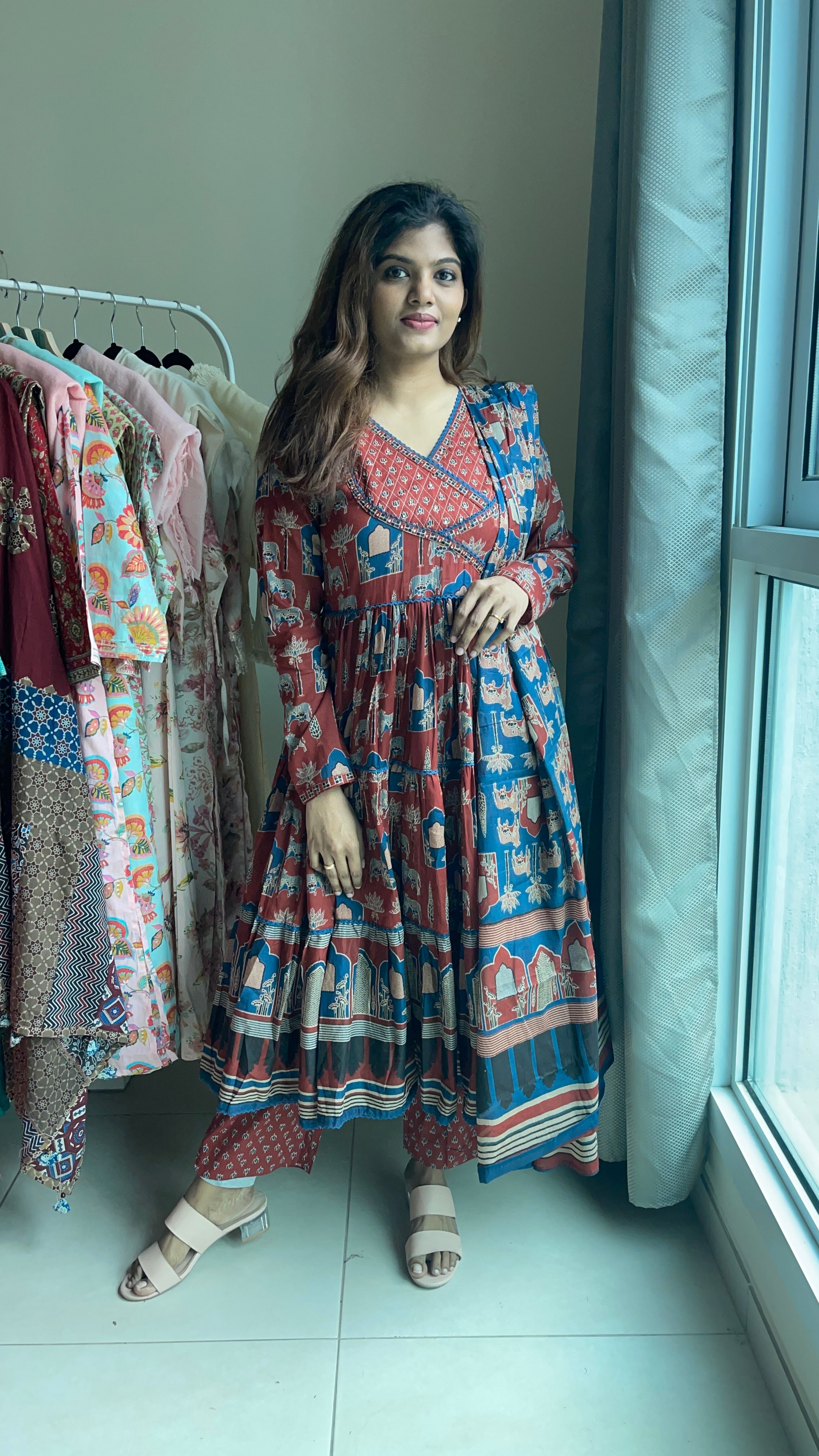 Masaba printed anarkhali