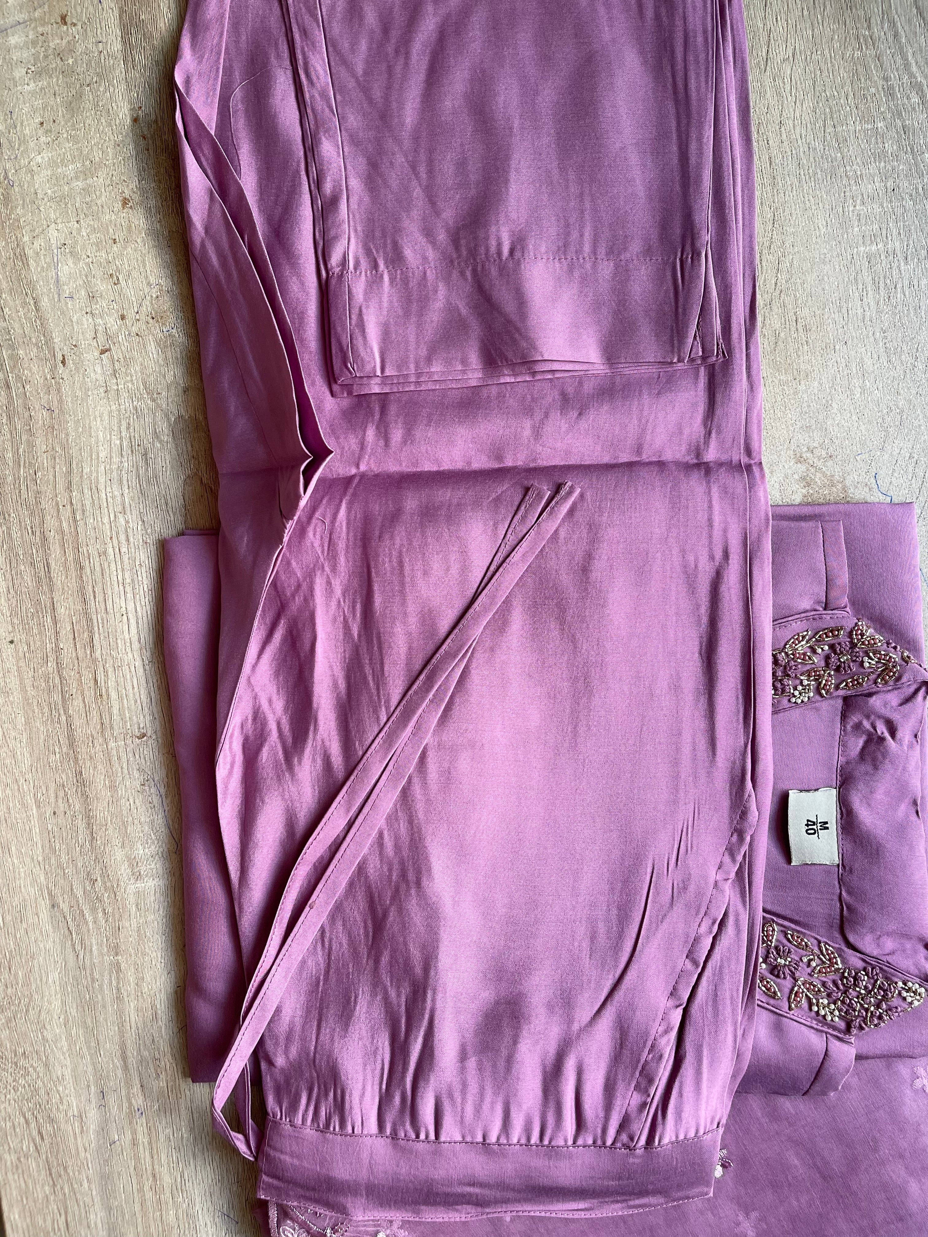 Pure muslin silk suit set