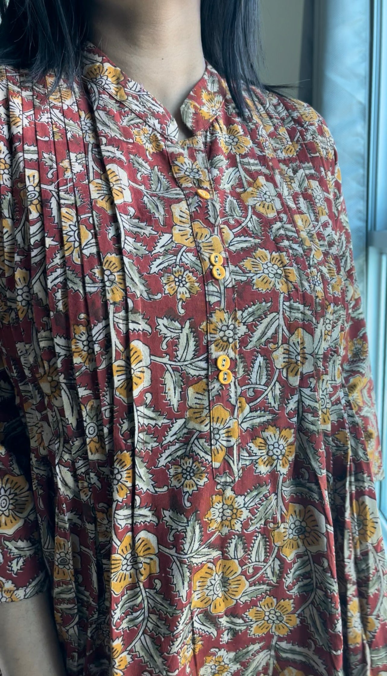 Cotton kalamkari short top