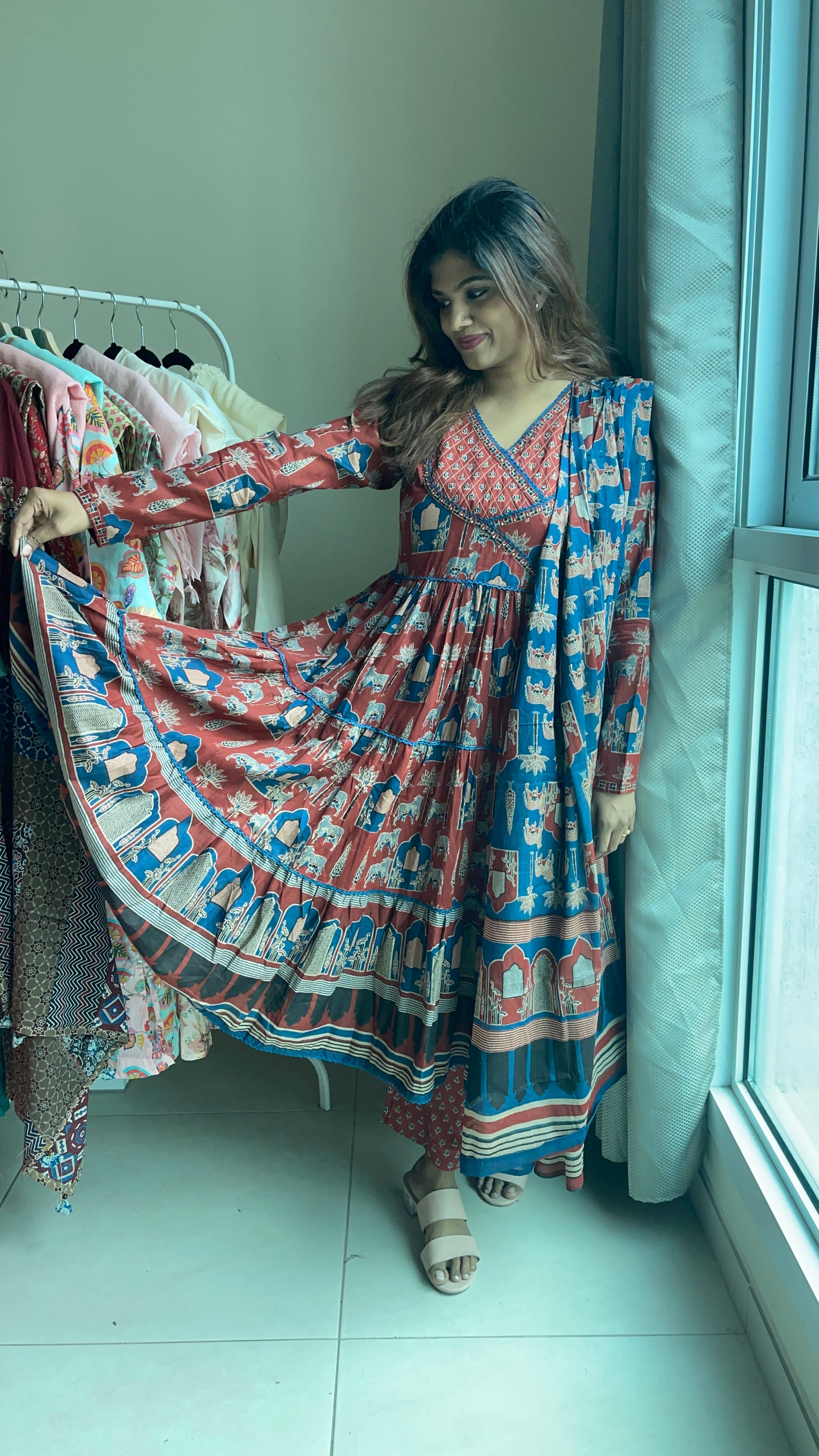 Masaba printed anarkhali