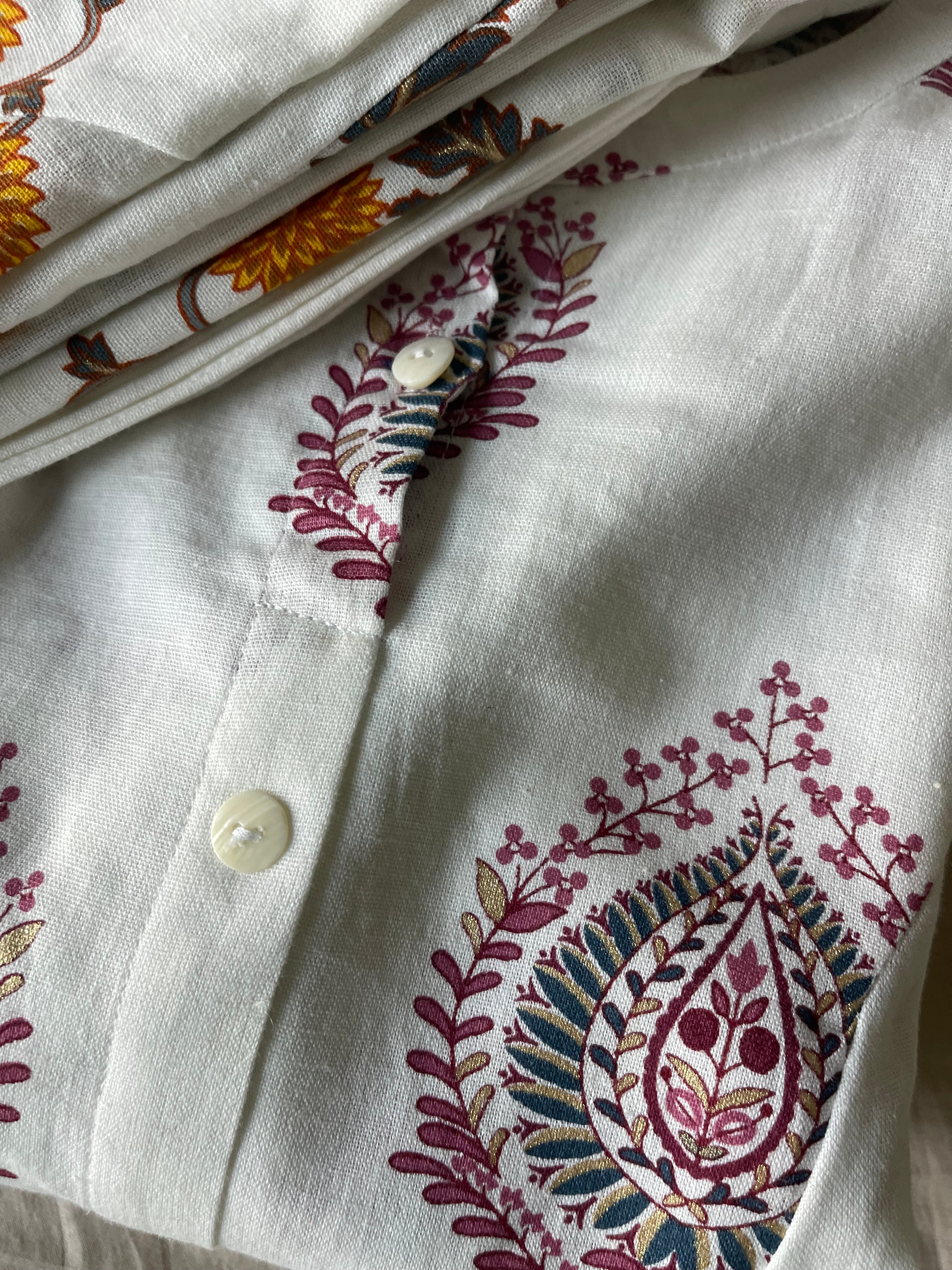 Cotton linen kurta and pant set(SC: 1036)