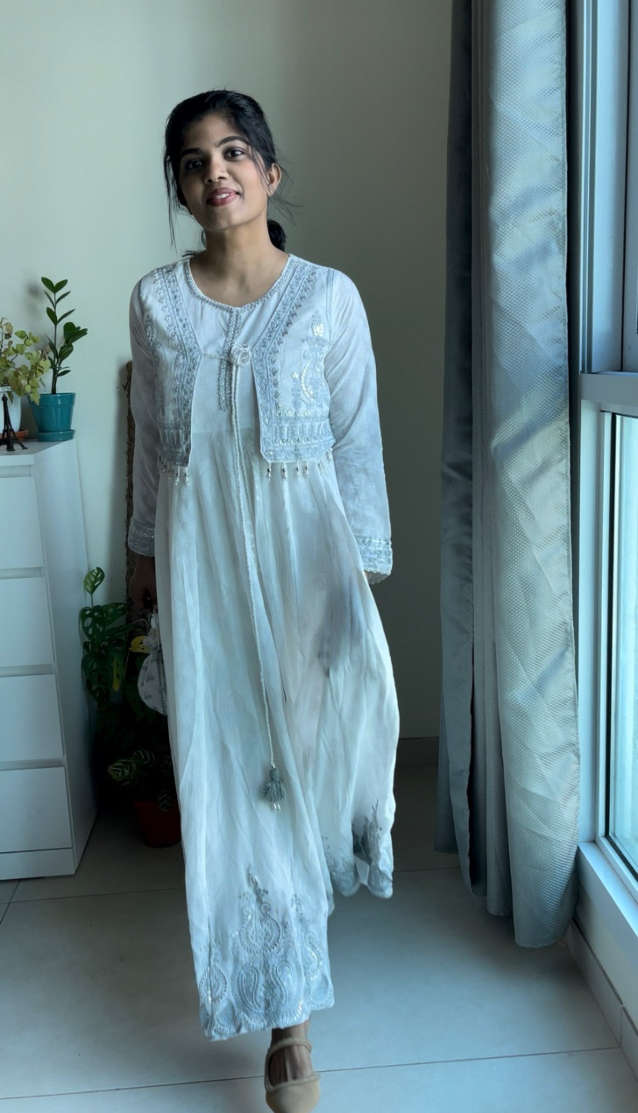 Mul cotton floor length dress (SC: 1027)