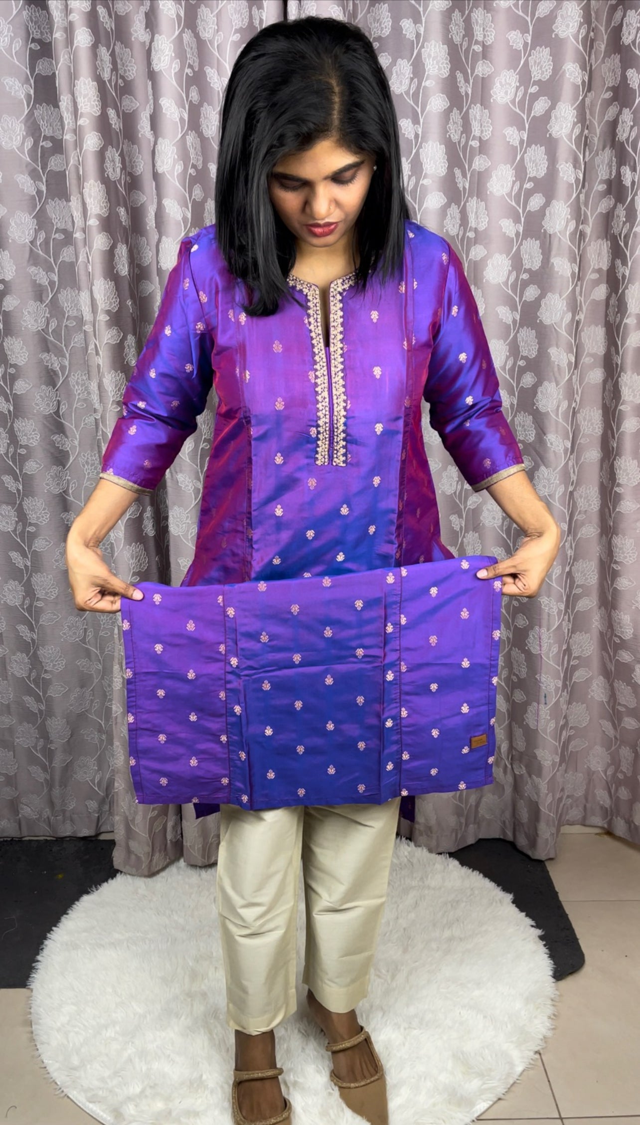 Silk kurta and pant set